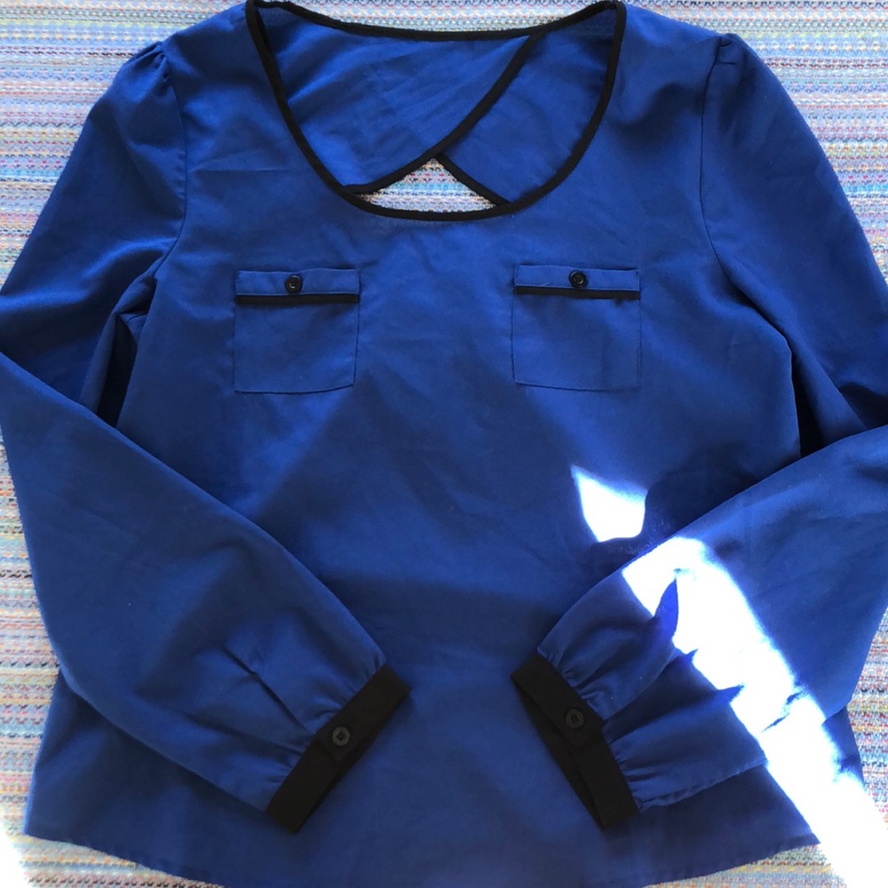 Royal blue blouse